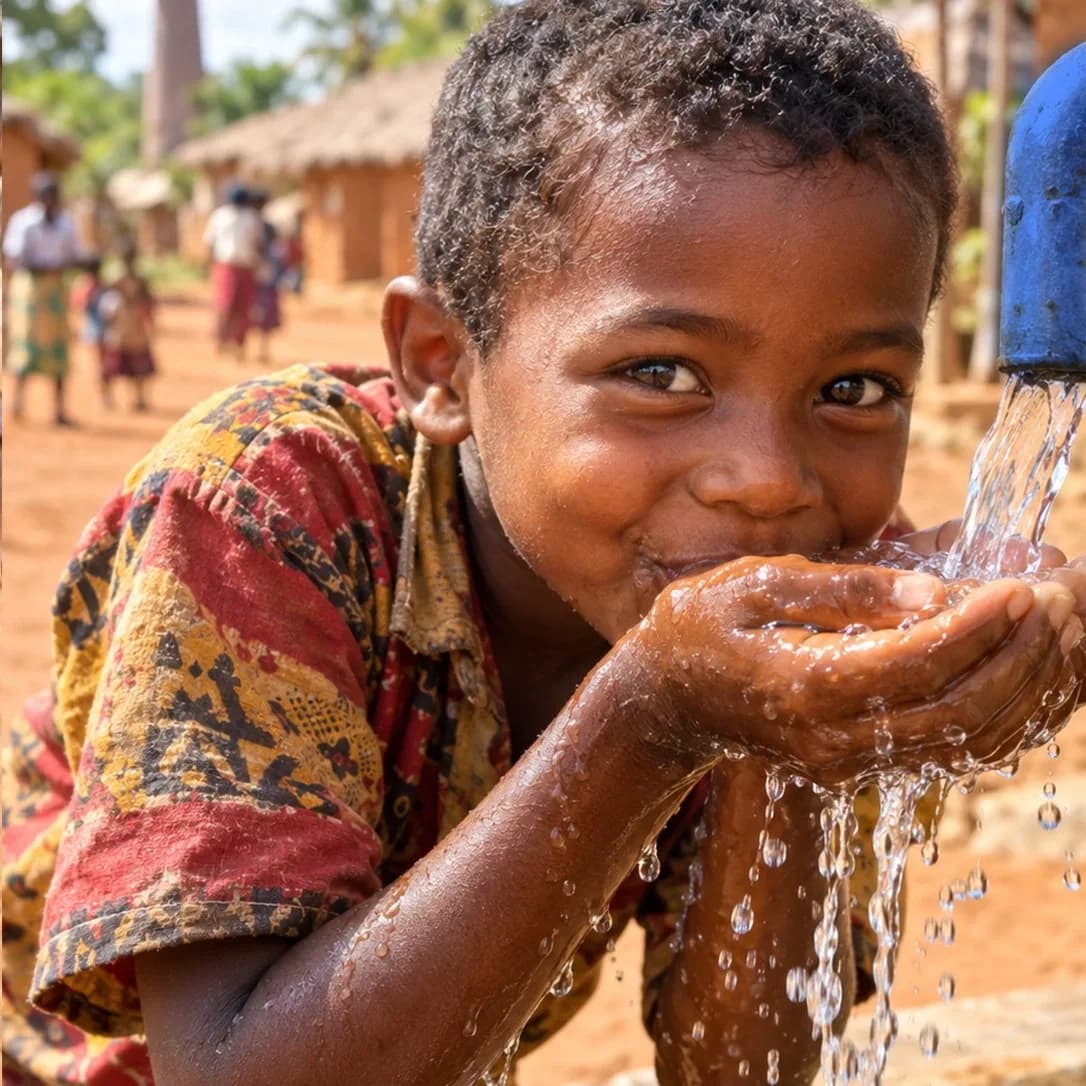 Petit puits à pompe à main à Madagascar (9/9)