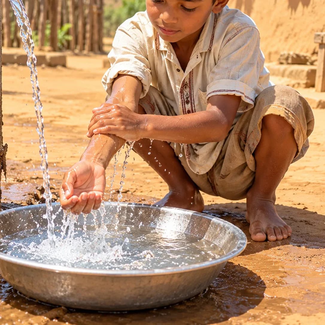 Petit puits à pompe à main à Madagascar (7/9)